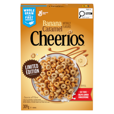 General Mills Cheerios Cereal Banana Caramel Limited Edition 309 g, $2.52/100g