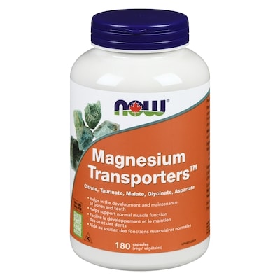 Now Magnesium Transporters 180 ea, $0.31/1ea