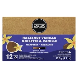 Zavida Premium Roasted Coffee Hazelnut Vanilla Medium Roast - 132