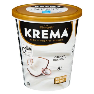 Olympic Rich & Creamy Yogourt Creamy Coconut 8% M.F. 650 g, $0.77/100g