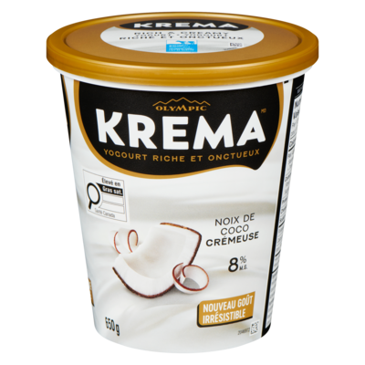 Olympic Yogourt riche et onctueux noix de coco crémeuse 8% m.g. 650 g, 1,15 $/100g
