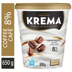 Olympic Krema Cappucino Bliss Yogurt 8% 650 g, $1.08/100g