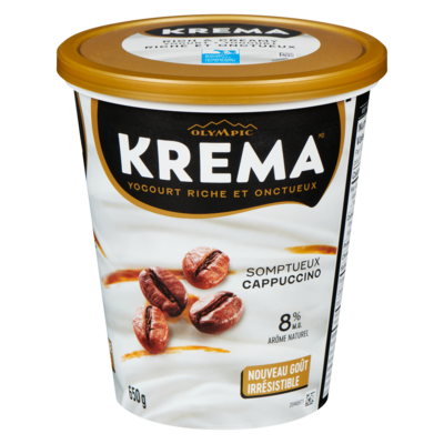 Olympic Yogourt riche et onctueux somptueux cappuccino 8% m.g. 650 g, 1,15 $/100g