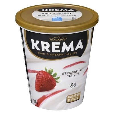 Olympic Rich & Creamy Yogurt Strawberry Delight 8% M.F. 650 g, $1.15/100g