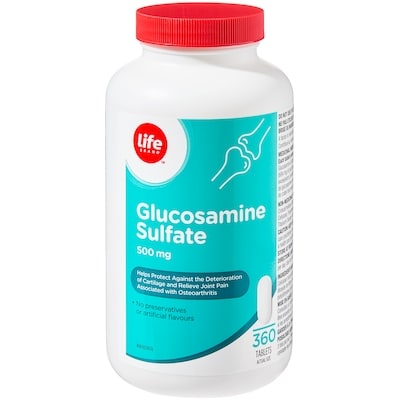 Life Brand Glucosamine Sulfate 500 mg 360 Tablets 360 ea, $0.06/1ea