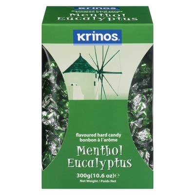 Krinos Flavoured Hard Candy Menthol Eucalyptus 300 g, $1.33/100g