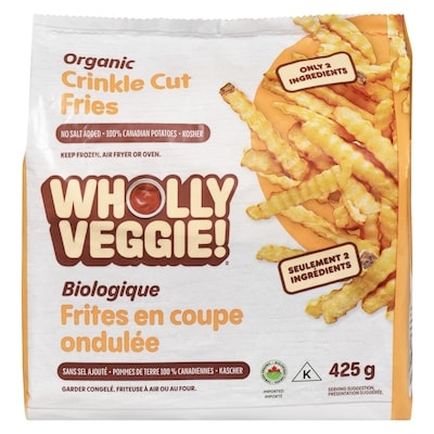 Wholly Veggie Crinkle Cut Fries Organic 425 g, $2.12/100g