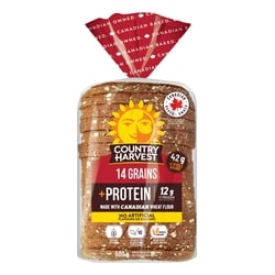 Country Harvest Protein Bread With Grains 14 Grains 600 g, $0.75/100g