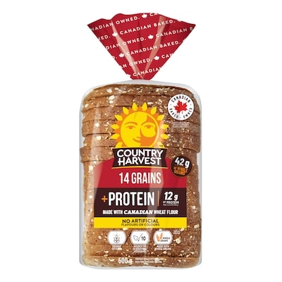 Country Harvest 14 Grains & Protein Sliced Bread 600 g, $0.50/100g