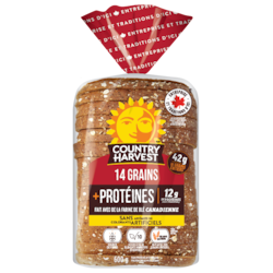 Country Harvest Pain tranché 14 grains & Protéines 600 g, 0,58 $/100g