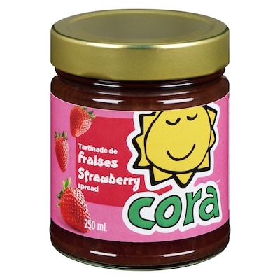 Cora Tartinade de fraises 250 ml, 2,00 $/100ml
