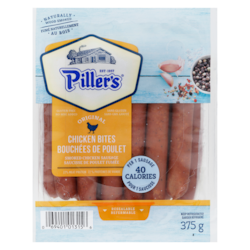 Pillers Smoked Chicken Sausage Original Chicken Bites 375 g, $3.20/100g