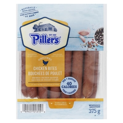 Pillers Smoked Chicken Sausage Original Chicken Bites 375 g, $3.20/100g
