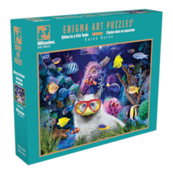 Enigma Art Puzzles 1000 Piece Enigma Art Deluxe Puzzle " Kitten in a Fish Tank " 1 ea, $25.00/1ea