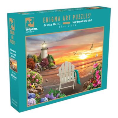 Enigma Art Puzzles Casse-tête de luxe Enigma Art – 1000 pièces " Lever de soleil sure la cote 2" 1 ea, 25,00 $/1ch