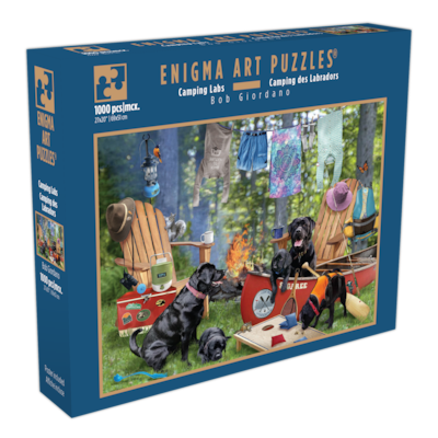 Enigma Art Puzzles 1000 Piece Enigma Art Deluxe Puzzle " Camping Labs" 1 ea, $25.00/1ea