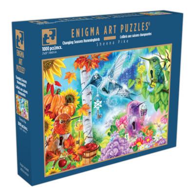 Enigma Art Puzzles Casse-tête de luxe Enigma Art – 1000 pièces "Colibris aux saison changeantes" 1 ea, 25,00 $/1ch