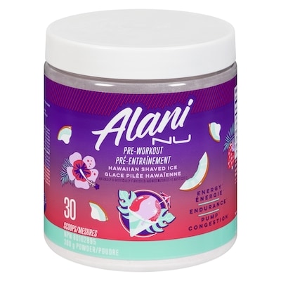 Alani Workout Supplement Powder Hawaiian Shaved Ice 300 g, $18.33/100g