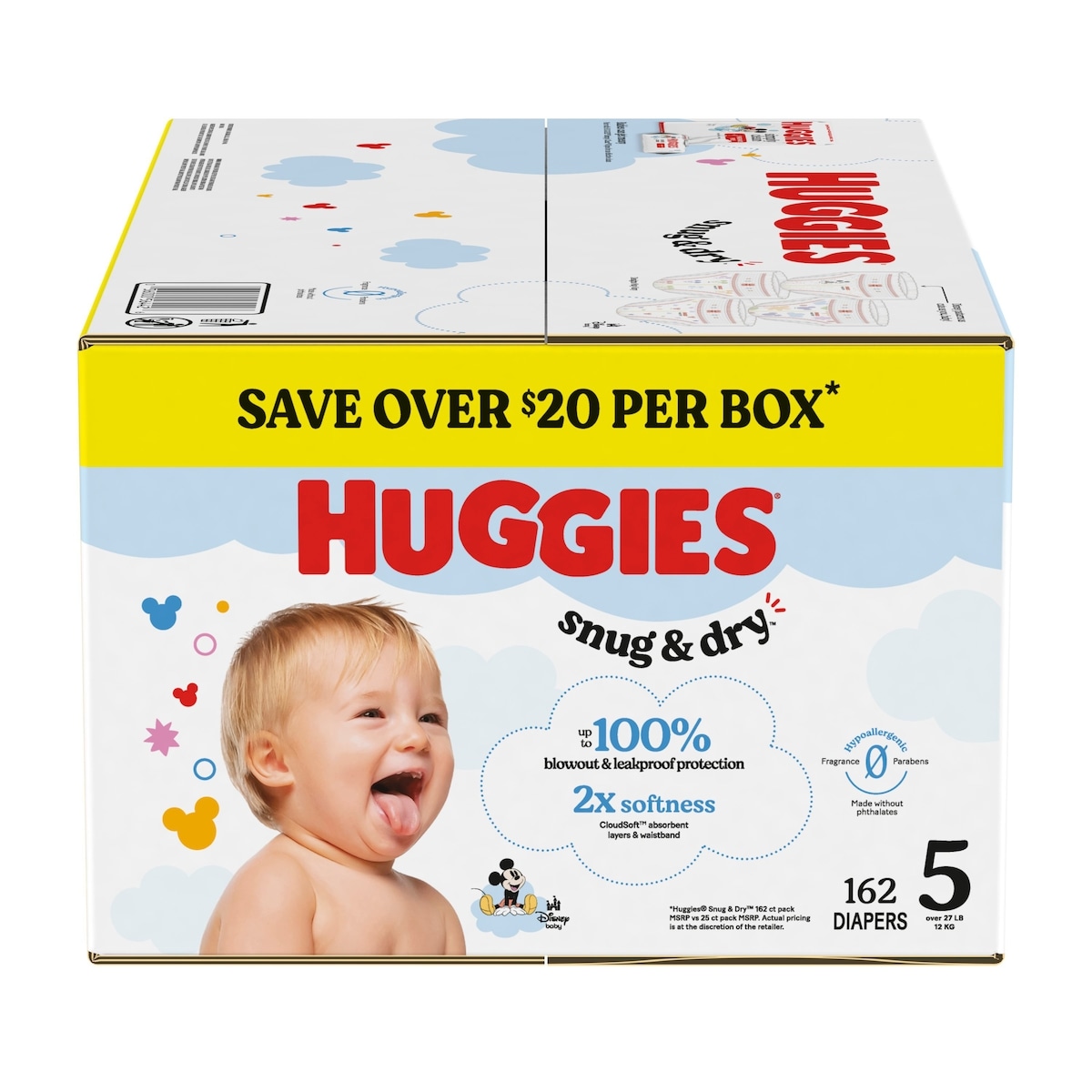 Huggies Snug & Dry Baby Diapers, Size 5 (27+ lbs), 162 Ct 162 ea, $0.31/1ea