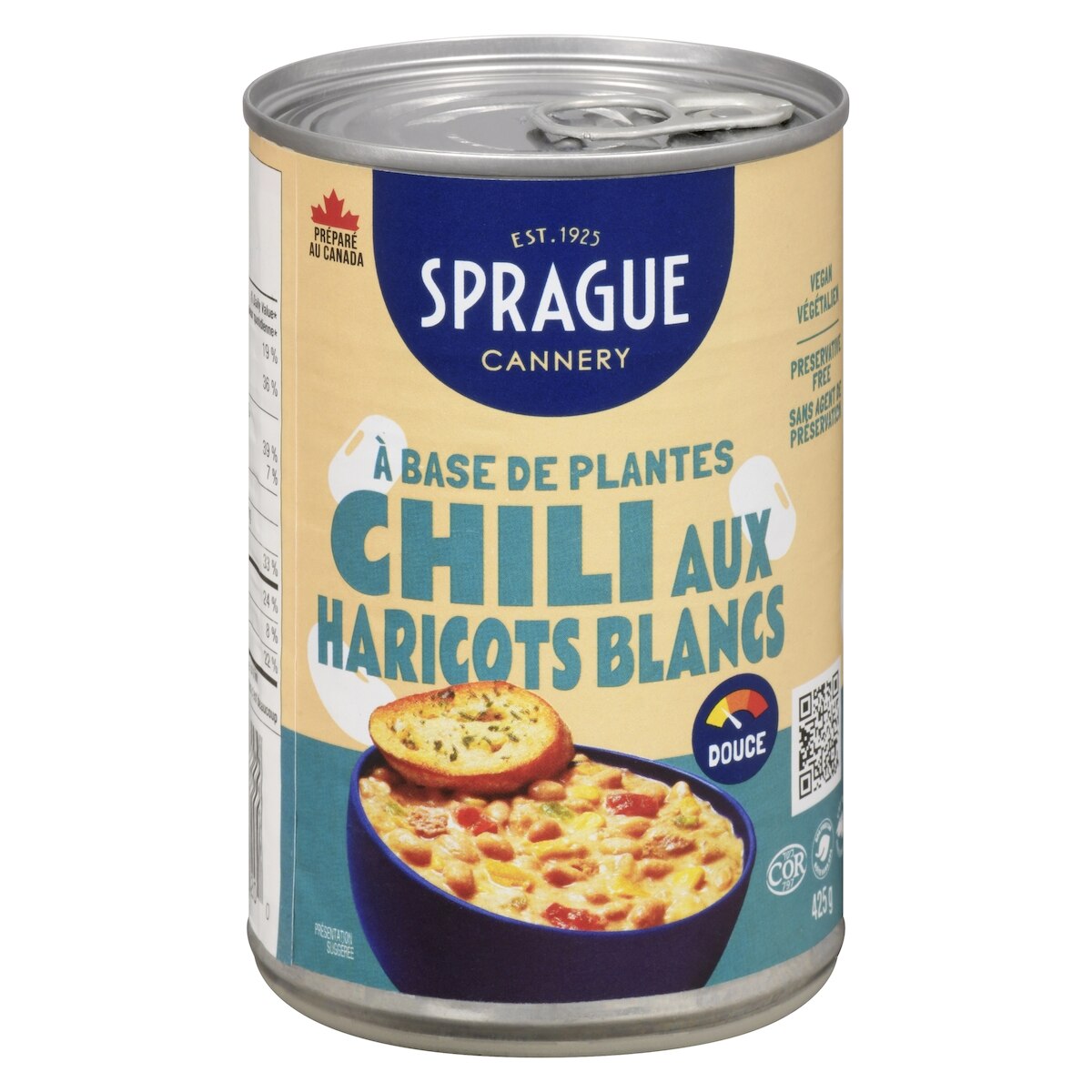 Sprague Chili aux haricots blancs douce 425 g, 0,82 $/100g
