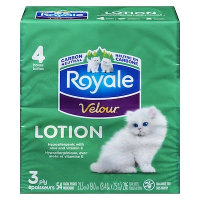 Royale Mouchoirs lotion 3 épaisseurs 54 ea, 12,49 $/1ch
