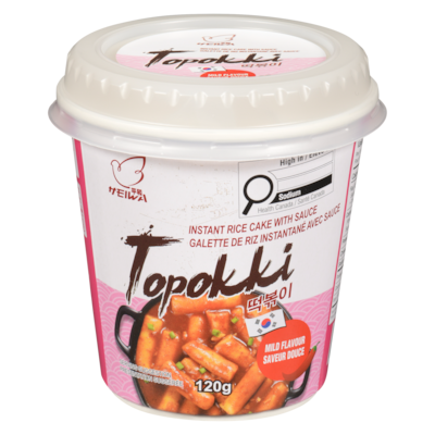 Heiwa Instant Rice Cake With Sauce Topokki Mild Flavour 120 g, $2.49/100g