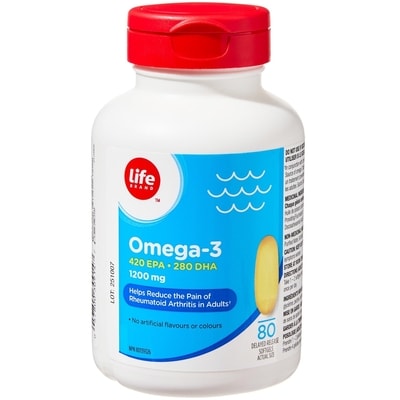 Life Brand Omega 3 1200mg420 Epa 280 Dha 80 ea, $0.24/1ea