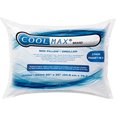 null Oreiller Cool Max, paquet de 2 1 ea, 30,00 $/1ch