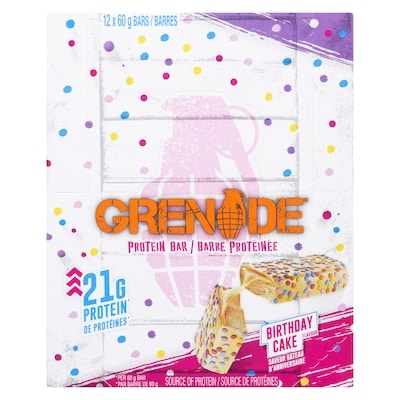 Grenade Carb Killa Barre protéinée saveur gâteau d'anniversaire 60 g, 7,48 $/100g