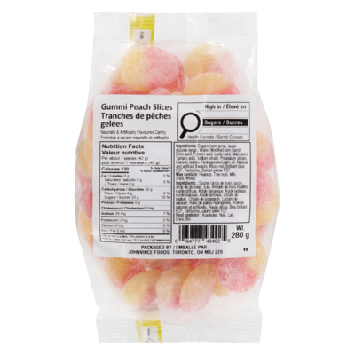 Johnvince Foods Friandise à tranches de pêches gelées 280 g, 1,79 $/100g
