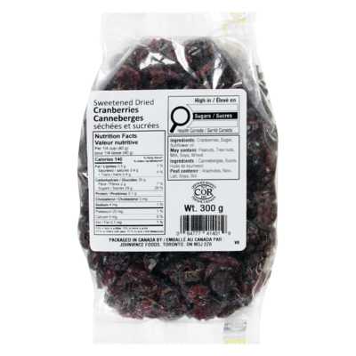 Johnvince Foods Dried Cranberries 300 g, $1.67/100g