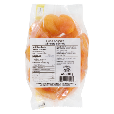 Johnvince Foods Dried Apricots 280 g, $3.57/100g