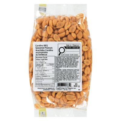 Johnvince Foods Carolina Bbq Seasoned Peanuts 300 g, $1.67/100g