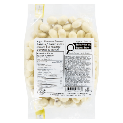 Yogurt Flavoured Covered Raisins
