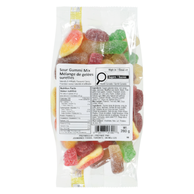 Johnvince Foods Friandise à mélange de gelées surettes 280 g, 1,79 $/100g