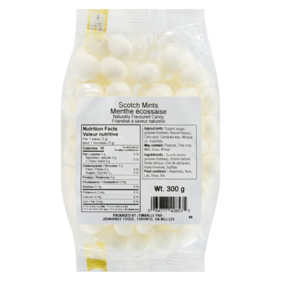 Johnvince Foods Friandise à saveur naturelle menthe écossaise 300 g, 1,67 $/100g