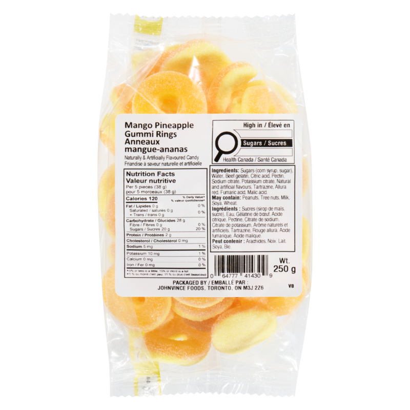 Candy Mango Pineapple Gummi Rings