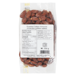 Johnvince Foods Amandes grillées salées 200 g, 4,50 $/100g