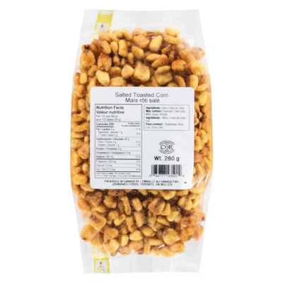 Johnvince Foods Maïs rôti salé 280 g, 2,50 $/100g