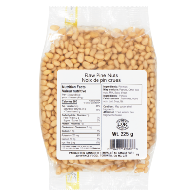 Johnvince Foods Raw Pine Nuts 225 g, $4.44/100g