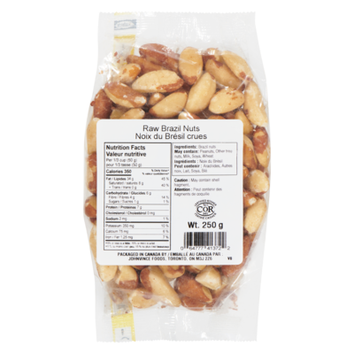 Johnvince Foods Raw Brazil Nuts 250 g, $4.00/100g