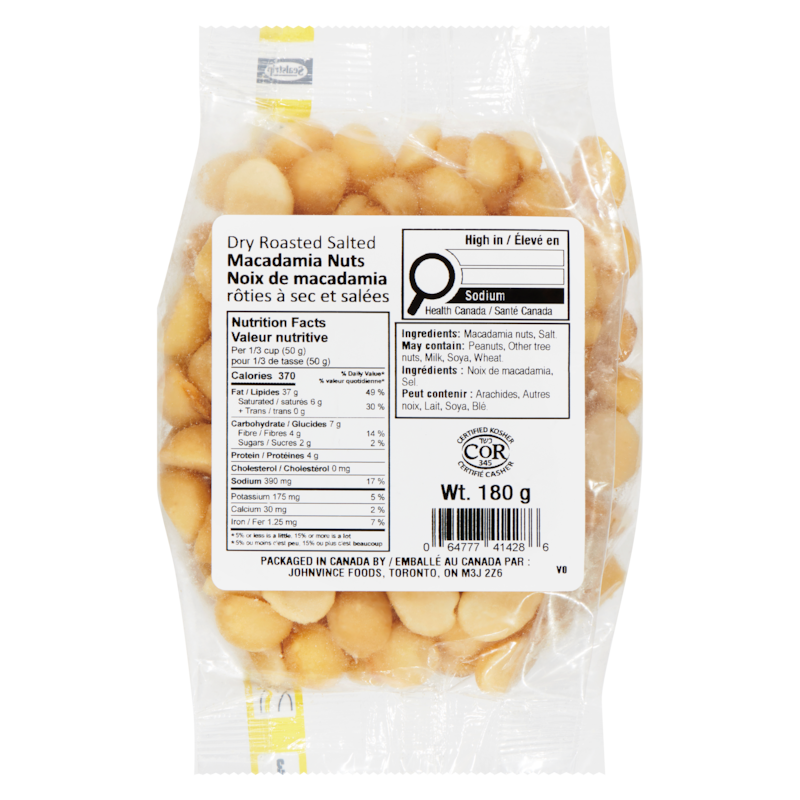 Dry Roasted Salted Macadamia Nuts