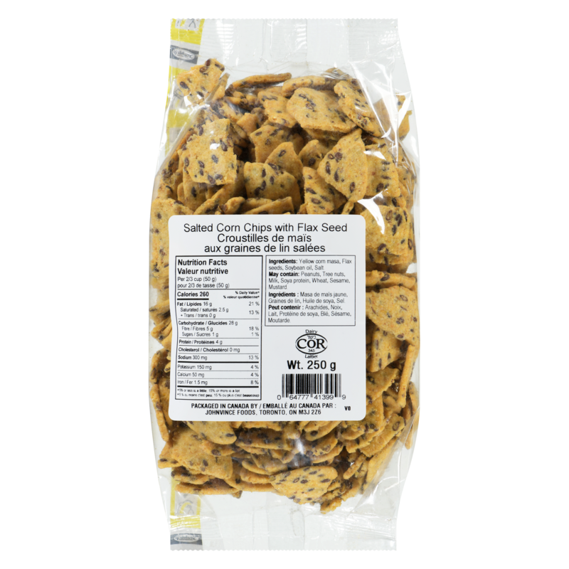 Salted Corn Chips With Flax Seed