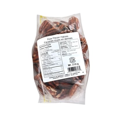 Johnvince Foods Pacanes crues en demies 210 g, 4,29 $/100g