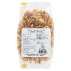 Johnvince Foods Noix de Grenoble en morceaux et en demi-noix 200 g, 3,00Â $/100g