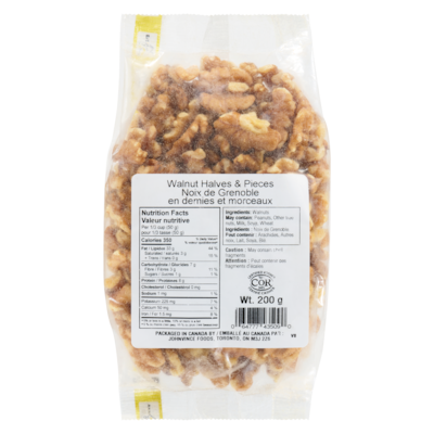 Noix de Grenoble en morceaux et en demi-noix