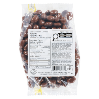 Milk Chocolate Covered Raisins