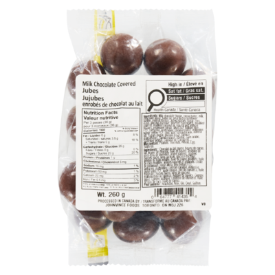 Johnvince Foods Milk Chocolate Jubes 260 g, $3.46/100g