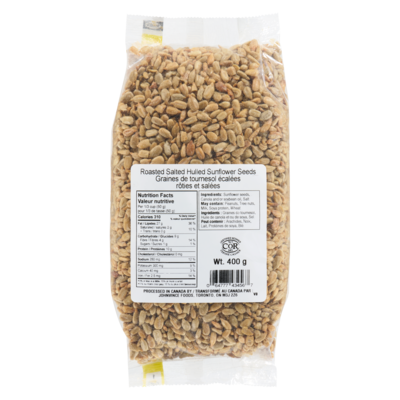 Johnvince Foods Roasted Salted Hulled Sunflower Seeds 400 g, $1.25/100g
