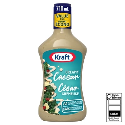 Kraft Vinaigrette césar crémeuse format écono 710 ml, 0,84 $/100ml